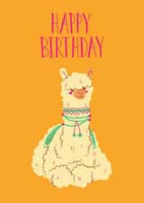 Llama lover's birthday card created by Lama's Creations