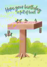 Hope your birthday is full of tweets birthday card created by Slinkeee Illustration