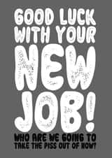 Funny New Job Card created by On Fire Typography