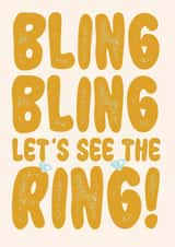 Bling Ring Engagement Card created by On Fire Typography