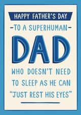 Funny Father's Day Card – Superhuman Dad created by Chloe Tyler