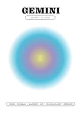 Zodiac Astrology Gemini Birthday Card created by Elena Smith