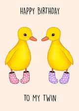 Happy Birthday to my twin card created by Poppy & Mabel