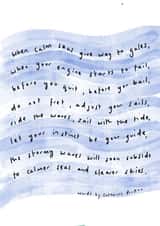 A card with words of encouragement created by Words by Catherine Prutton