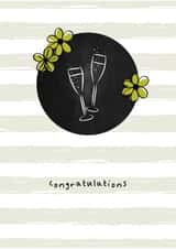 Congratulations champagne card created by Nutmeg Studio