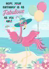 Fabulous Flamingo Birthday Card created by Tanya Laporte Designs