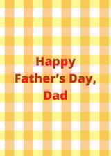 Gingham Father’s Day card created by Proper job studio