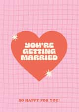 You're getting married - Cute graphic engagement card created by Proper Good