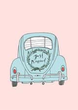Just Married - Wedding Car Card created by Kate Seaward