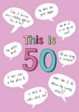 This is 50 - Happy 50th Birthday Card created by @Laura Lonsdale Designs