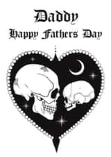 Daddy skull Fathers Day card created by Foxx & Raccoon
