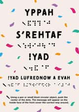 Braille Inclusive Accessible Father's Day Card created by Cards from Designers