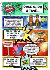 Super Couple - Comic Themed Wedding Card created by Your Once Upon A Time