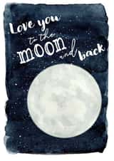 Love you to the moon and back created by Of petals and sepals