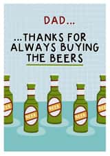 A fun, bright and boozy card for your Dad on Father's Day created by Amy Writes