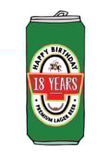 Beer 18th Birthday Card created by Of Life & Lemons Ltd.