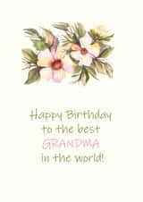 Best Grandma floral birthday card created by preeta varkey