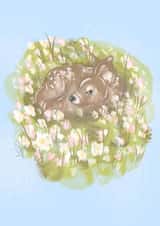 Baby Deer Greeting Card created by Niki Jackson Art