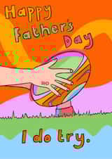Rugby dad fathers day card created by Freya Niamh Design