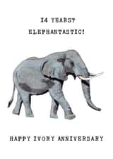 14th anniversary elephant card created by Panda and the Prince
