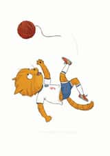 Football greeting card perfect for a birthday or to say well done! created by Chloe illustrates