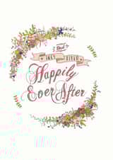 floral Wedding card- Live Happily Ever After! created by Chloe illustrates