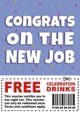 New Job Congratulations Coupon Card  created by Hint of Sarcasm