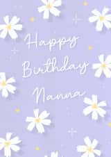 Floral and speckle print happy birthday Nanna card created by The Girl Next Draw Cards