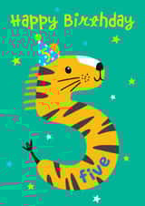 5th Birthday Tiger card created by Helen Thompson
