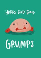 Grumpy Blob Fish Funny Father's Day Card created by Lucy Maggie Designs