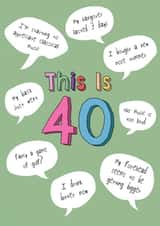 This Is 40 - For Him 40th Birthday Card created by @Laura Lonsdale Designs