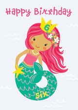 6th Birthday Mermaid Card created by Helen Thompson