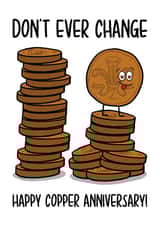 Copper 9 Year Anniversary Card 1001 created by TeePee Creations