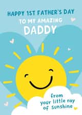 Happy 1st Father's Day Daddy From Your little Ray Of Sunshine created by Macie Dot Doodles