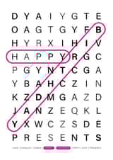 Happy Birthday Wordsearch Card created by Ultimate Quest