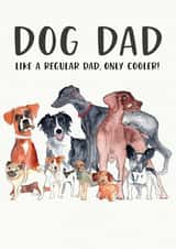 Dog Dad, Birthday or Father's Day card created by Jo Scott Art
