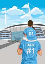 #1 Dad Manchester City Football Card created by Squiggle Scribble