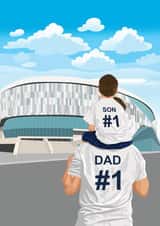 #1 Dad Tottenham Hotspur Football Card created by Squiggle Scribble