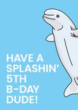 5th Birthday Beluga Whale Card created by Been Creating