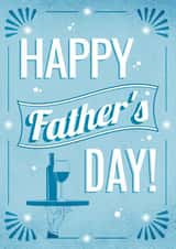 Blue Vintage Wine-themed Happy Father's Day card created by Dee Cresswell
