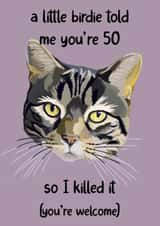 Cat 50th Birthday Card created by Hannah Wright