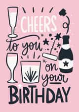 Cheers to you on your birthday 1001 created by Natalia Gonzalez
