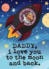 Personalised Father's Day Photo Card created by Mrs Best Paper Co. - moon daddy Father's Day Personalised Photo Card 6035