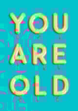 Gold balloon you are old birthday card created by Hodgepodge Designs