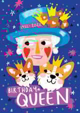 Queen's Jubilee June Birthday Card created by NICHOLA COWDERY ILLUSTRATIONS 