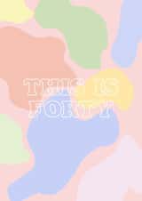 Fun 40th Birthday Card - This Is Forty - Pattern created by Club Mou