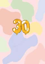 30th birthday balloons card created by Club Mou