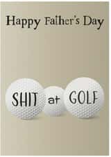 Father's Day Shit at Golf card created by tat does it cards