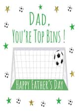 Classic Fathers Day Card - Dad - Football - Dad You're Top Bins created by Missycards