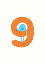 9th Birthday Card 1001 created by Hello Squid